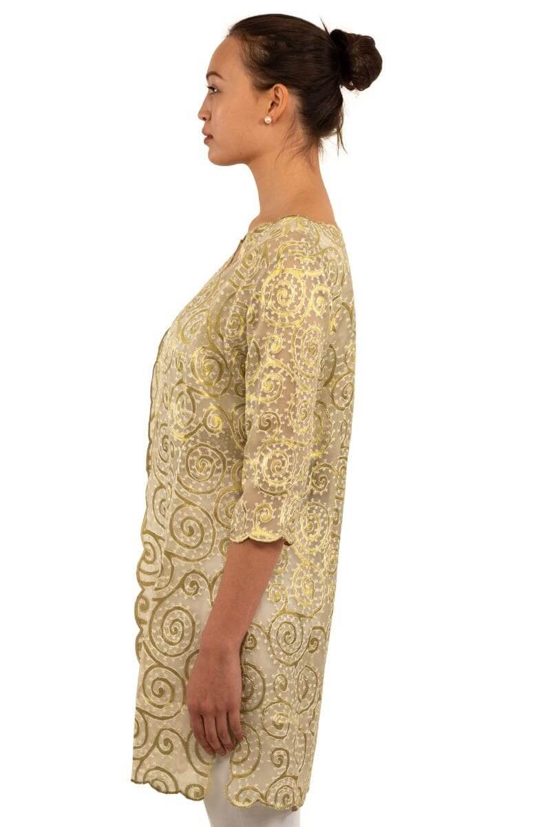 Silk Embroidered Duster
