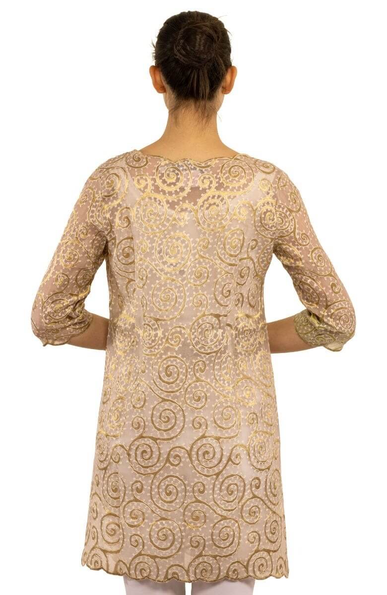 Silk Embroidered Duster