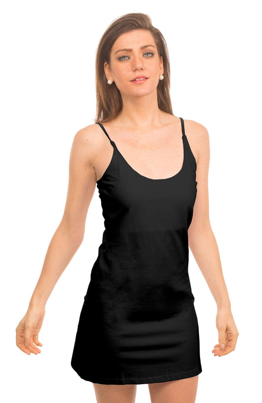 Cotton Spandex Long Cami Slip
