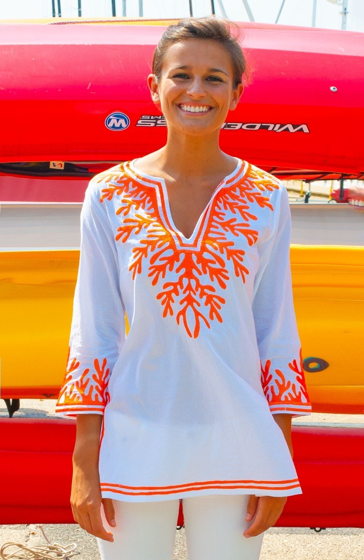 Cotton Embroidered Tunic - The Reef
