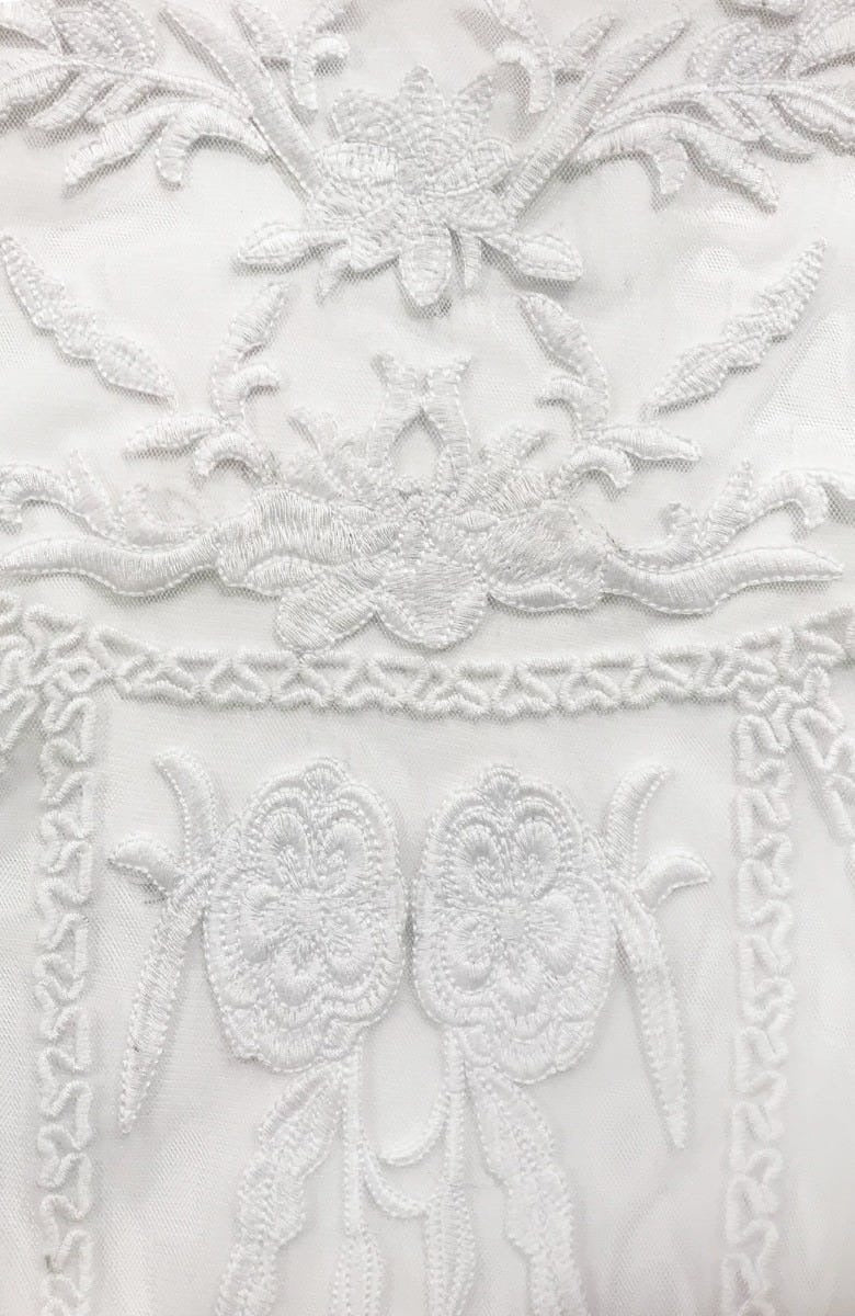 Mesh Embroidered Midi/Maxi Dress with Slip - Ikebana